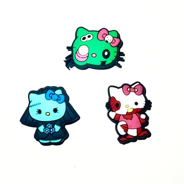 Halloween Zombie Hello Kitty Croc Charm Bundle