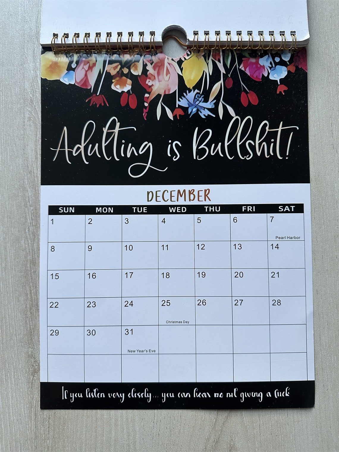 2024 Wall Calendar Funny Calendar 2024 Swearing Calendar Etsy Canada
