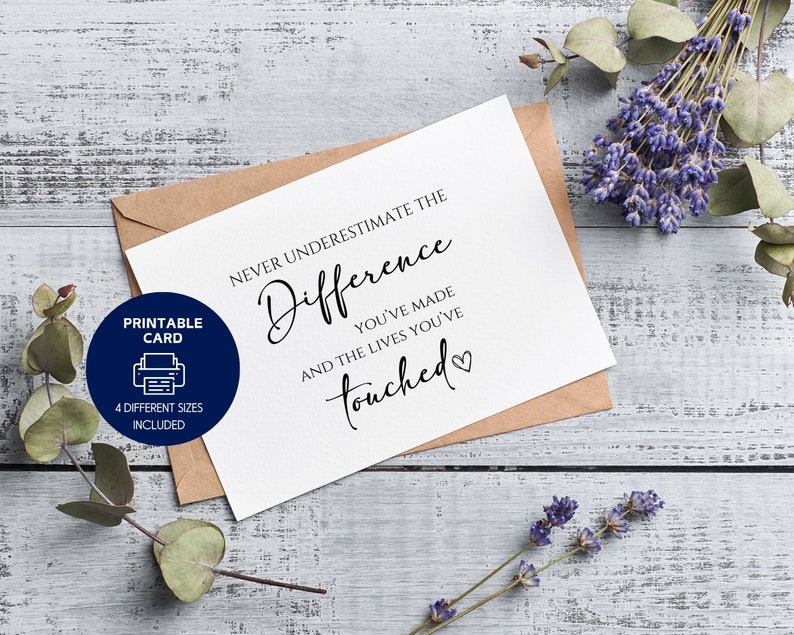 Targa Never Underestimate The Difference TTOVEN - Regalo Di Ringraziamento 620165