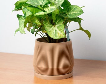 pot cover / Indoor flower pot (24 colors) "CHECK" collection / 3D printing / planter / design / pot covering