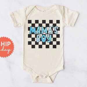 Mamas Boy Onesie®, Cute Baby Shower Clothing, Newborn Boy Baby Bodysuit, Gender Reveal Clothing, Baby Boy Clothes, BC-FAM26 image 1