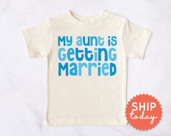 Mijn tante gaat trouwen peuter shirt, tante betrokkenheid aankondiging Tees voor kinderen, schattige bruids partij tshirt voor peuter, (BC-WED62)