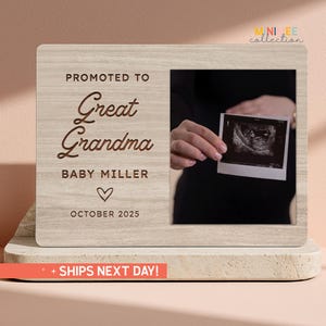 Great Grandma Pregnancy Reveal, Personalized Frame For Great Grandma Gift, Custom Photo Frame For Baby Announcement(PS-FAM40)