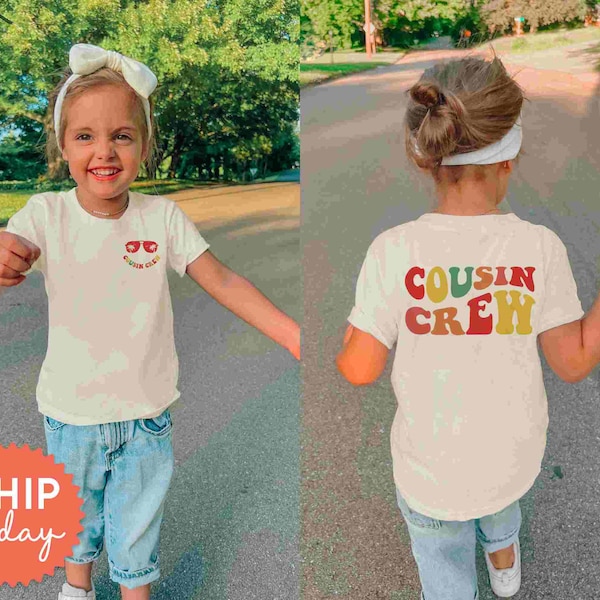 Cousin Crew Shirt, Cute Cousin Announcement Toddler Outfit, Family Reunion Gift For Cousin, New Cousin Gift Clothes, (FBC-FAM13)