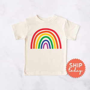 LGBTQ Toddler Shirt , Kids Pride Rainbow Shirt , White Toddler T-Shirt , Pride Month Gift Shirt , (BC-PRI1)
