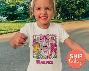 Pre-K Shirt for Girls | First Day of School Toddler Tee(BC-SCH185)