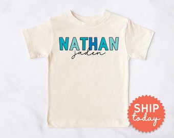 Personalized Name Toddler Shirt, Toddler Boy Trendy Shirt, Custom Kids Name Shirt, Cute Shirt for Kids, (BC-TRE35 Boy)