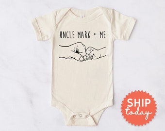 Custom Uncle + Me Onesie®, New Baby Gift From Uncle, Custom Gift For baby, First Time Uncle Gift For Nephew, (BC-FAM193 Uncle)