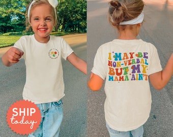 I May Be Non-Verbal But My Mama Ain't Puzzle Toddler Shirt, Puzzle Autism T-Shirt, Kids Awareness Shirt, Gift For Mama, (FBC-AUT1)