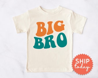 Chemise Big Bro, T-shirt enfant grossesse, Vêtements pour tout-petit garçon, Vêtements Grand frère du futur, Vêtements pour enfants et frères et sœurs, (BC-FAM178)