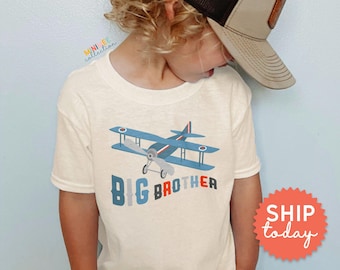 Big Brother Toddler Shirt, Pilot Shirt Kids, Airplane Big Brother Shirt, Cute Toddler Boy Shirt, Co-Pilot Arriving Soon T-Shirt