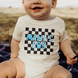 Mamas Boy Onesie®, Cute Baby Shower Clothing, Newborn Boy Baby Bodysuit, Gender Reveal Clothing, Baby Boy Clothes, BC-FAM26 image 2
