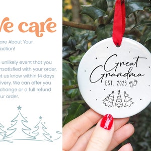 Great Grandparents Christmas Ornament, Gift for New Great Grandparents Custom Great Grandparents Christmas Gift, Great Grandparents Keepsake image 4