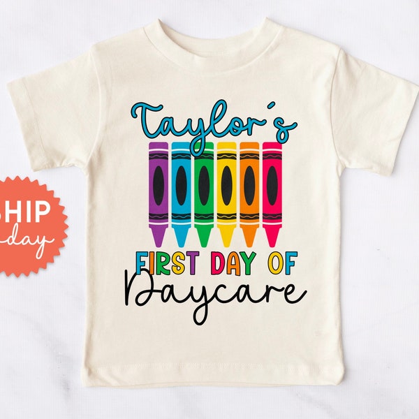 My First Day Of Daycare Shirt, Toddler Back To School Outfit, School Vibes Kids Tee, 1st Day Of School Kids Tee, (BC-SCH51), Onesies® Brand