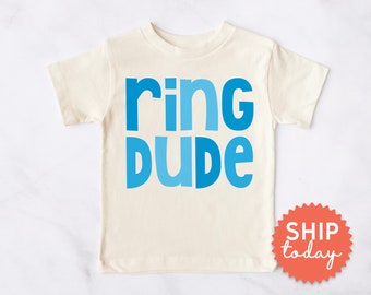 Ring Dude Peuter Shirt, Schattig Ring Dude Kids Shirt, Ring Bearer Kids Tee, Schattig Bruiloft Shirt, Ring Bearer Voorstel Kids Tshirt, (BC-WED58)