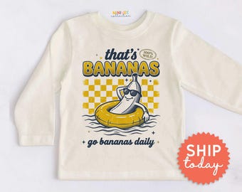That's bananas Kids Shirt - Funny Banana Toddler Tee - Cream Summer Fruit Outfit(BC-TRE270)