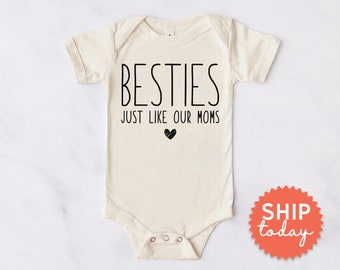 Cute Besties Just Like Our Moms Onesies® Brand, Best Friends Newborn Bodysuit, Matching Baby Outfits, Cute Baby Gift, (BC-TRE7)