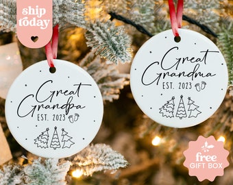 Great Grandparents Christmas Ornament, Gift for New Great Grandparents Custom Great Grandparents Christmas Gift, Great Grandparents Keepsake