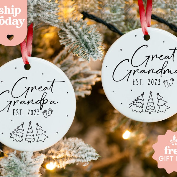 Great Grandparents Christmas Ornament, Gift for New Great Grandparents Custom Great Grandparents Christmas Gift, Great Grandparents Keepsake