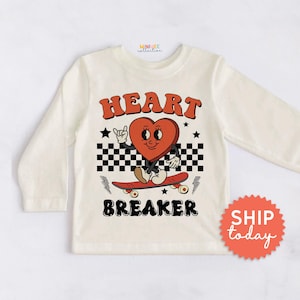 Heart Breaker Toddler T-shirt, Happy Valentine’s Day Shirt, Valentines Kids Gift, Shirt for Kids, (BC-VAL90) image 1