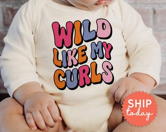 Wild Like My Curls Baby Onesies® Brand, Retro Curly Hair Infant Bodysuit New Mom Gift(BC-TRE267)