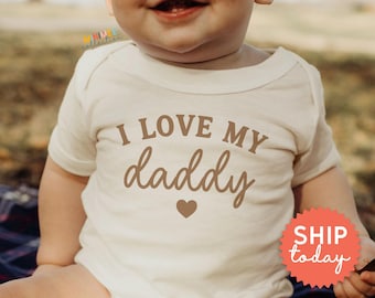I Love My Daddy Baby Onesies® Brand | Father's Day Gift | Newborn Bodysuit | Dad Baby Outfit (BC-DAD104)