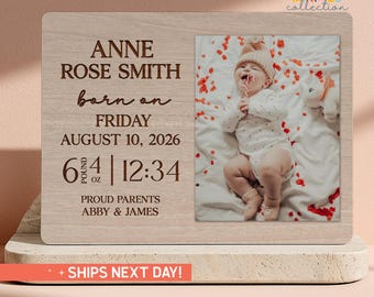 Personalized Baby Birth Stats Gift: Newborn Picture Frame For Parents(PS-CHR38)