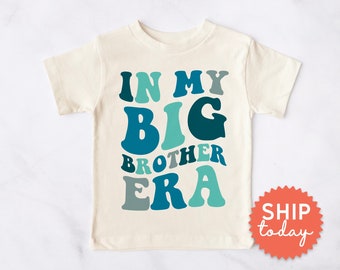 In My Big Brother Era Shirt, Sibling Outfit, Baby Announcement Apparel, Big Brother To Be Tee, New Sibling Reveal Clothing, (BC-FAM180)