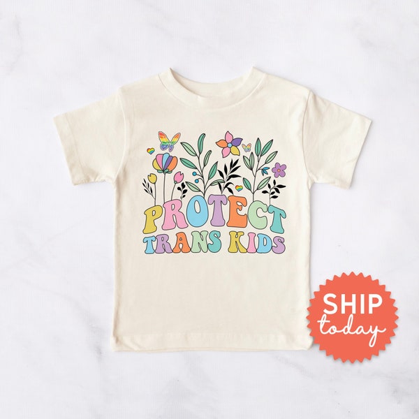 Protect Trans Kids Shirt, Love Is Love Tee, Floral Pride Parade Clothing, Gay Pride Month Gifts, Protect Trans Youth Shirt, (BC-PRI93)