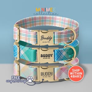 Personalized Nylon Dog Collar, Custom Fabric Patch, Name Patch, Handmade, Collar For Small To Large Dogs, Gift For Dogs, (DC-54)