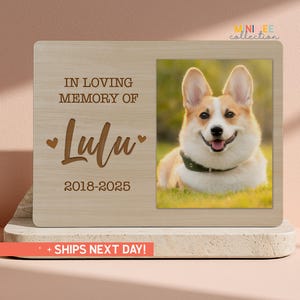 Dog Memorial Keepsake, Custom Photo Board For Pet Loss, Personalized Photo Frame For Dog Memorial, Gift For Pet Lover(PS-PET24)
