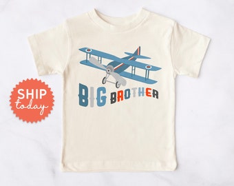 Big Brother Toddler Shirt, Pilot Shirt Kids, Airplane Big Brother Shirt, Cute Toddler Boy Shirt, Co-Pilot Arriving Soon T-Shirt