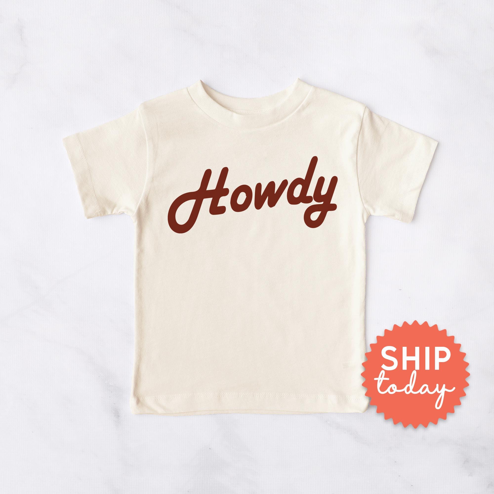 Howdy Toddler Shirt, Cute Rodeo Toddler Shirt, Western Graphic Tee, Funny Boys Shirt, Country Life Toddler Tee, (BC-TRE23)