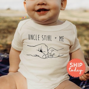 Custom Uncle + Me Onesie®, New Baby Gift From Uncle, Custom Gift For baby, First Time Uncle Gift For Nephew, (BC-FAM193 Uncle)