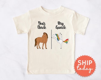 Your Uncle, My Uncle Toddler Shirt, Pride Month Kids T-shirt, Gay Uncles Gift Shirt, Funny Unicorn Toddler Tee, (BC-PRI23)