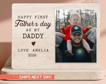 Personalized First Fathers Day Gift | Custom Daddy Gift From Baby | New Dad Keepsake Picture Frame (PS-DAD65)