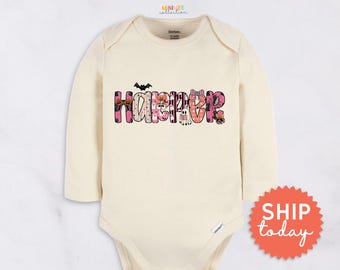 Personalized Halloween Baby Onesies® Brand - Custom Name Spooky Animal Bodysuit - Newborn Fall Outfit(BC-HAL176)