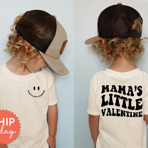 Mama's Little Valentine Shirt, Toddler 1st Valentine Gift, Happy Valentine's Day Gift For Kids, Mama's Boy Apparel, (FBC-VAL6)