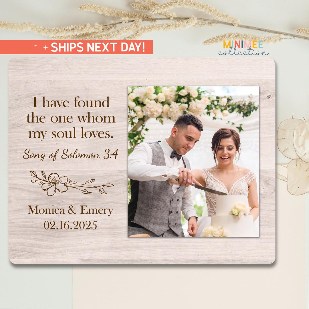 Personalized Photo Board for Couples, Custom Photo Frame for Married or ...