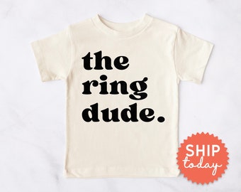 Chemise pour tout-petit Ring Dude, t-shirts Ring Dude, chemise pour porteur d'anneau, t-shirts sécurité anneau, chemise de mariée, t-shirts pour répétition de mariage (BC-WED9)