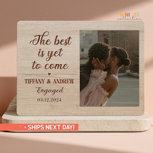 Marco de fotos personalizado para regalo de compromiso, tablero de fotos personalizado para recuerdo de boda, regalo para pareja, recuerdo de compromiso (PS-COU9)