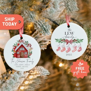 Personalized Family Christmas Ornament, Custom Family Christmas Keepsake, Family Christmas Gift, Family Ornament