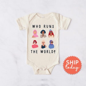 Girl Power Onesies® Brand, Feminist Baby Bodysuit, Baby Shower Gift, Newborn Girl Outfit, Little Feminist, (BC-WOM28)