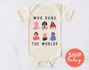 Girl Power Onesies® Brand, Feminist Baby Bodysuit, Baby Shower Gift, Newborn Girl Outfit, Little Feminist, (BC-WOM28)