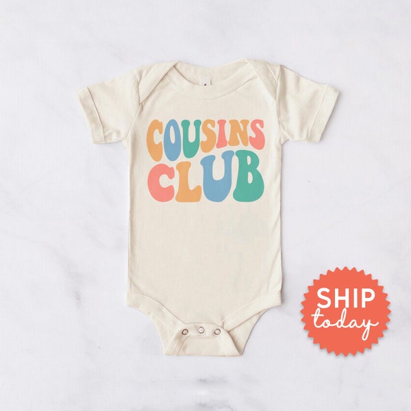 Cousins Club Onesies® Brand, Baby Cousin Announcement Bodysuit, Funny Gift for Cousin Baby, Family Cousin Gifts, (BC-FAM60)