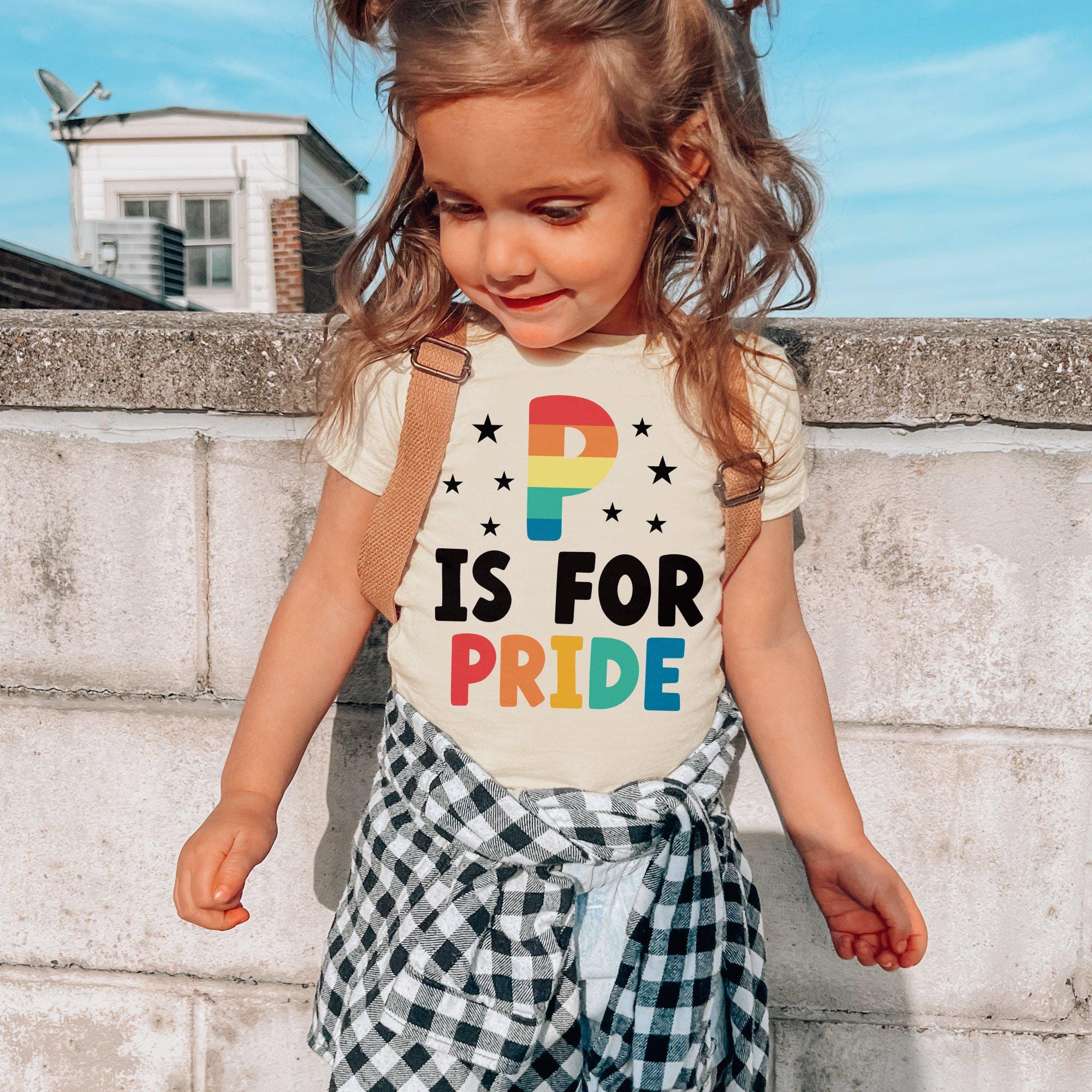 P is for Pride Toddler Shirt, LGBTQ+ Pride Equality Tee, Same Sex