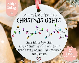Co-workers Christmas Ornament, 2023 Christmas Ornaments for Coworkers, Funny 2023 Commemorative Ornament, Christmas Gift for Coworkers