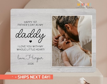 Personalize Father's Day Gift from Baby | Custom First Fathers Day Photo Frame | New Dad Keepsake  (PS-DAD50)