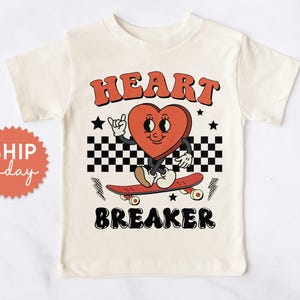 Heart Breaker Toddler T-shirt, Happy Valentine’s Day Shirt, Valentines Kids Gift, Shirt for Kids, (BC-VAL90) image 6