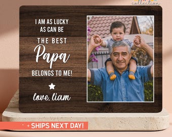 Personalized Papa Birthday Gift Photo Frame | Custom Grandfather Gift | Father's Day Present | New Grandpa Gift (PS-DAD55)